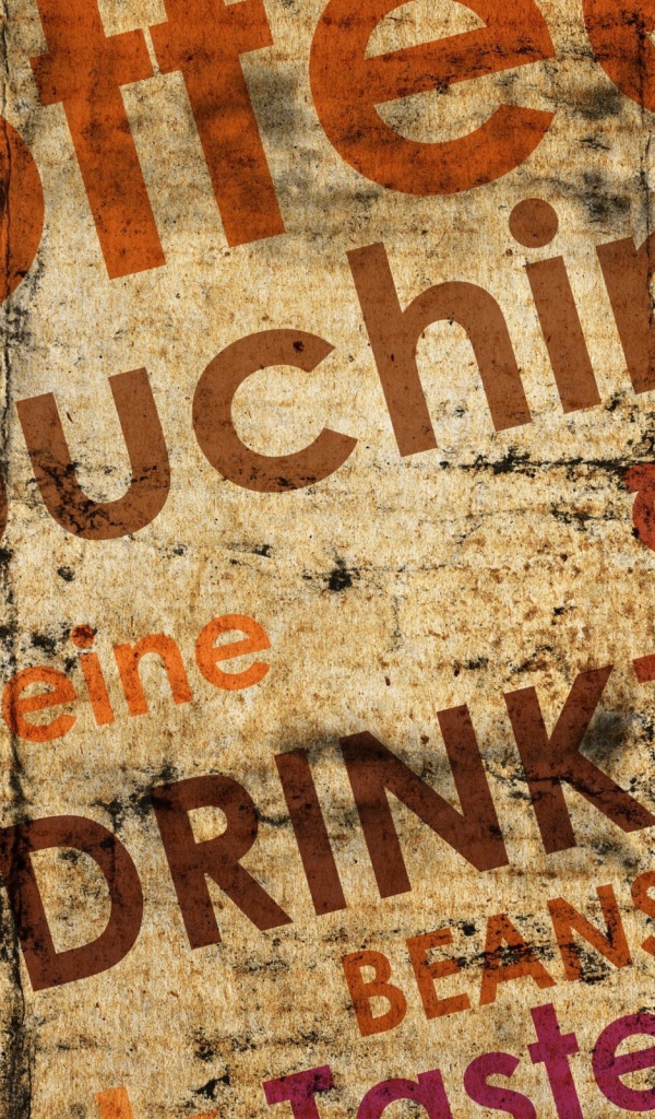 Фон из надписей о кофе