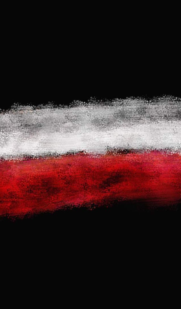 Цвета польского флага на черном фоне