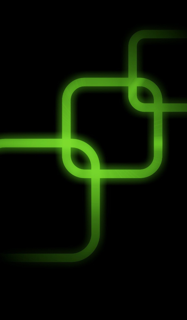 Контуры трех зеленых квадратов