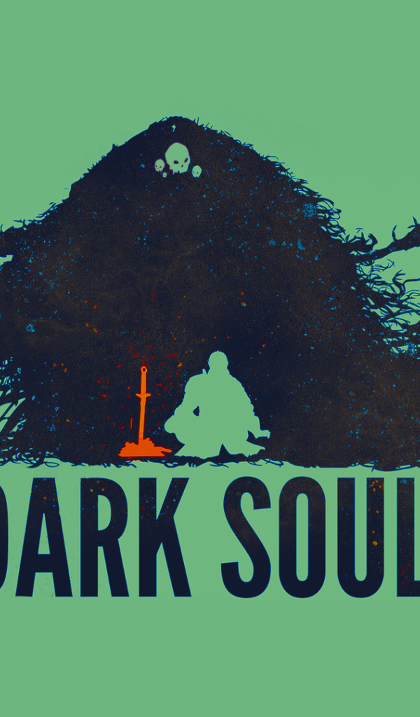 Игра Dark Souls, зеленый фон