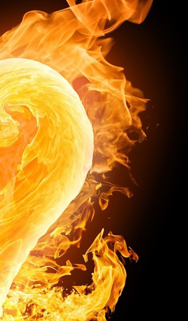 Сердце из клубов огня