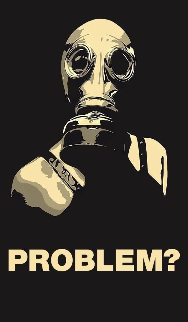 Человек в маске, черный фон