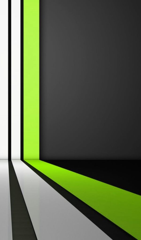 Перспектива из белых и зеленой линий