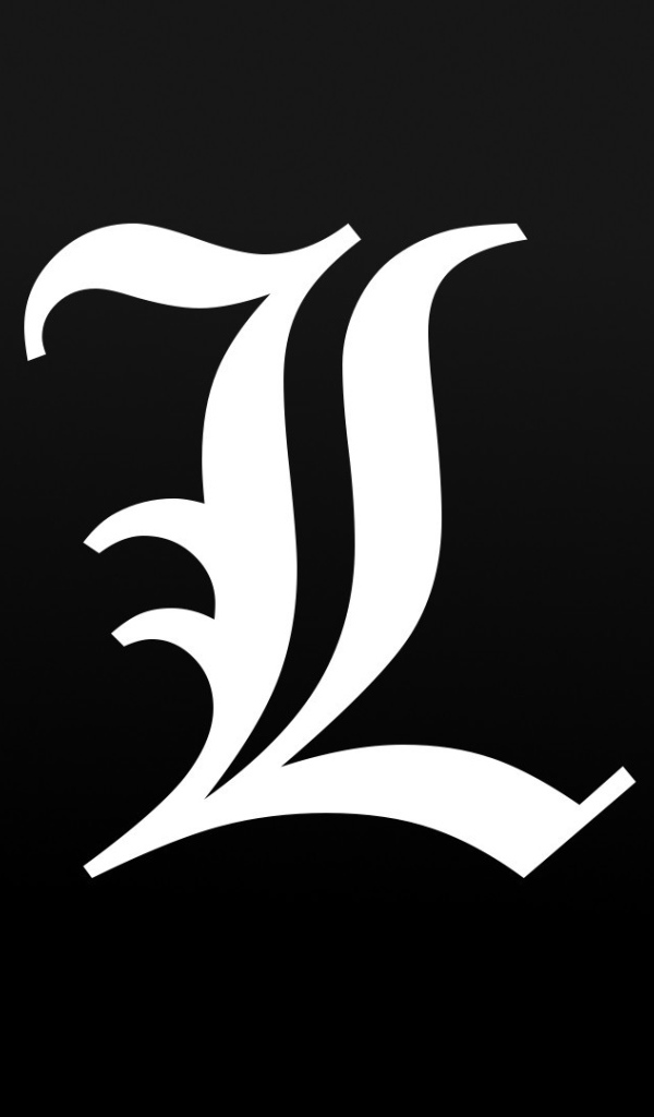 Символ аниме Тетрадь смерти, черный фон