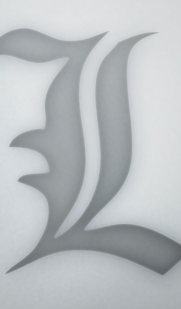 Символ аниме Тетрадь смерти, серый фон