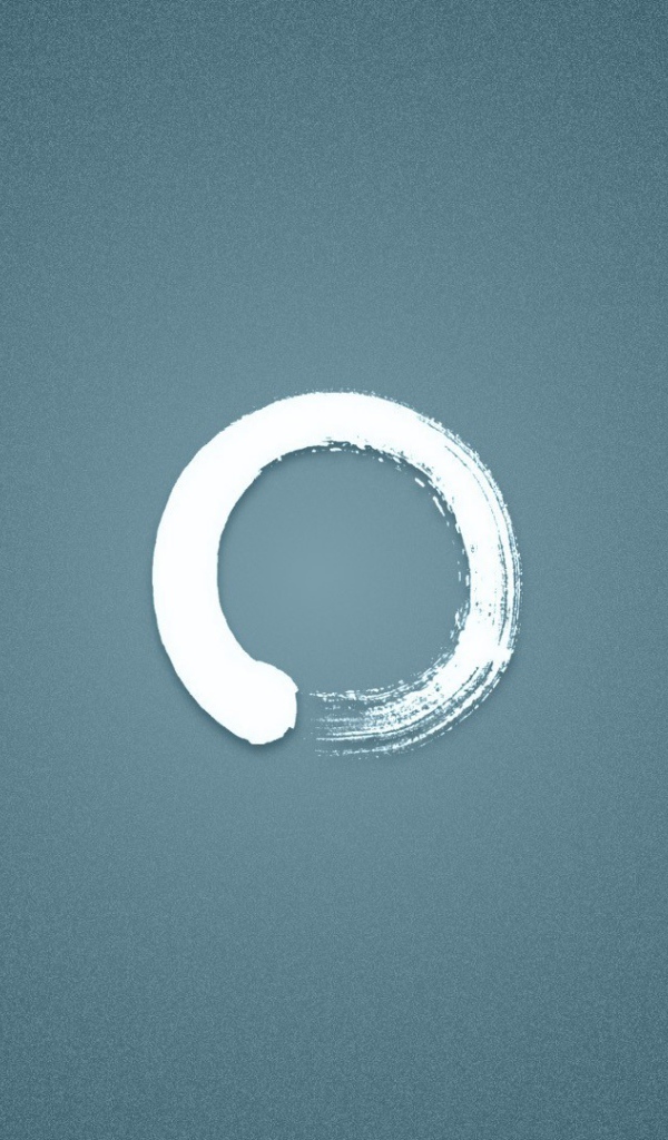 Белый круг на голубом фоне