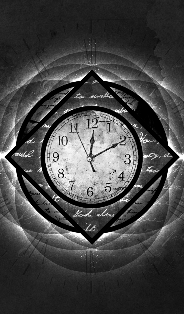 Часы, серый фон