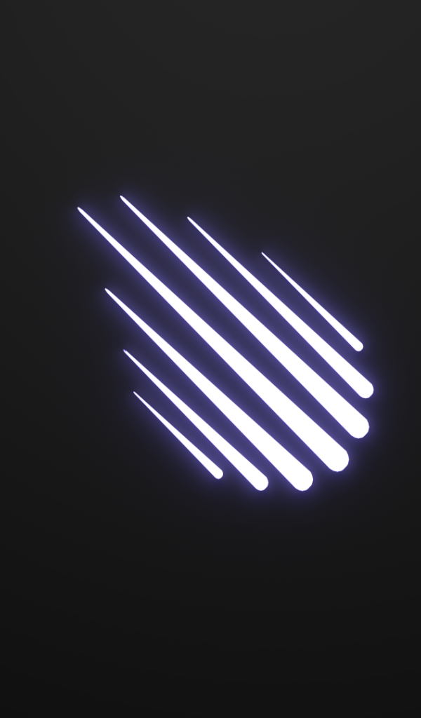 Белые метеоры на черном фоне