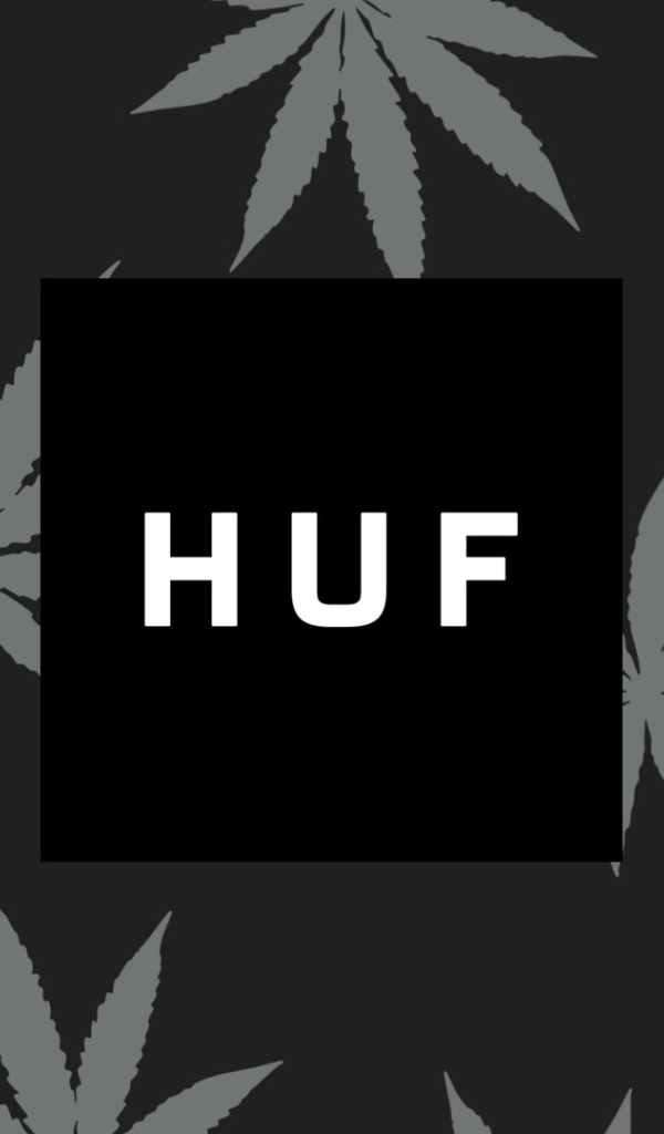 Бренд ХУФ на сером фоне