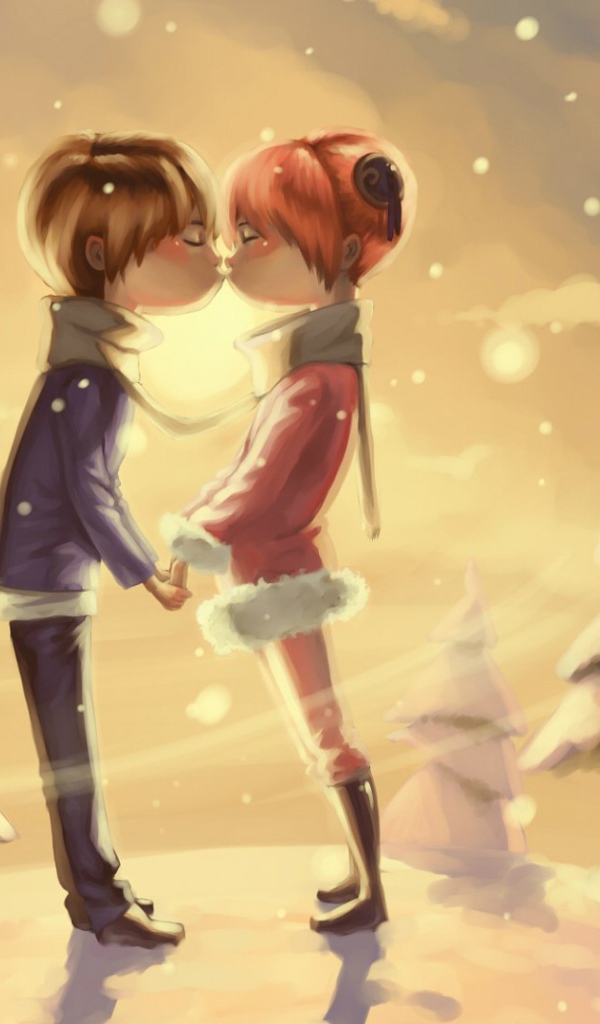 Мальчик и девочка в лесу