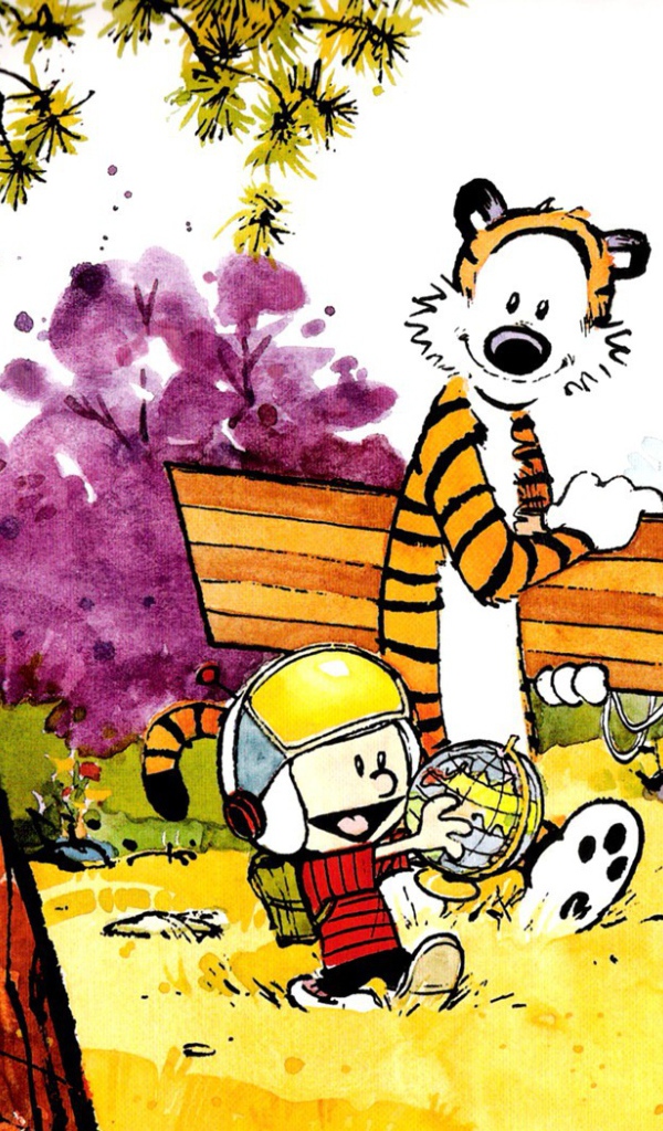 Кельвин и Хоббс идут гулять