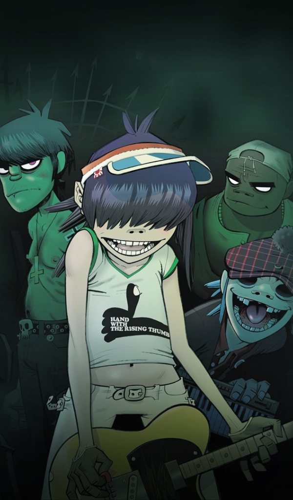 Рок группа из мультфильма Gorillaz