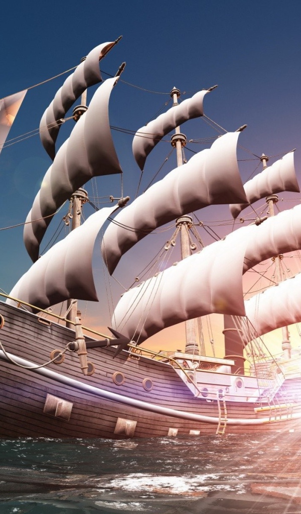 Парусник идет на встречу приключениям, мультфильм