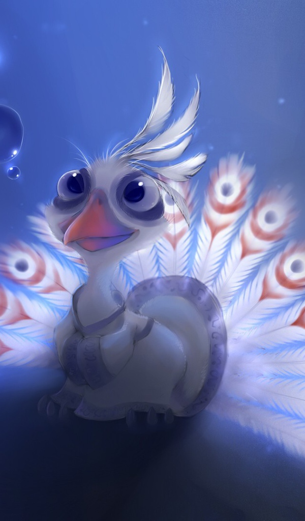 Маленький павлин из мультфильма