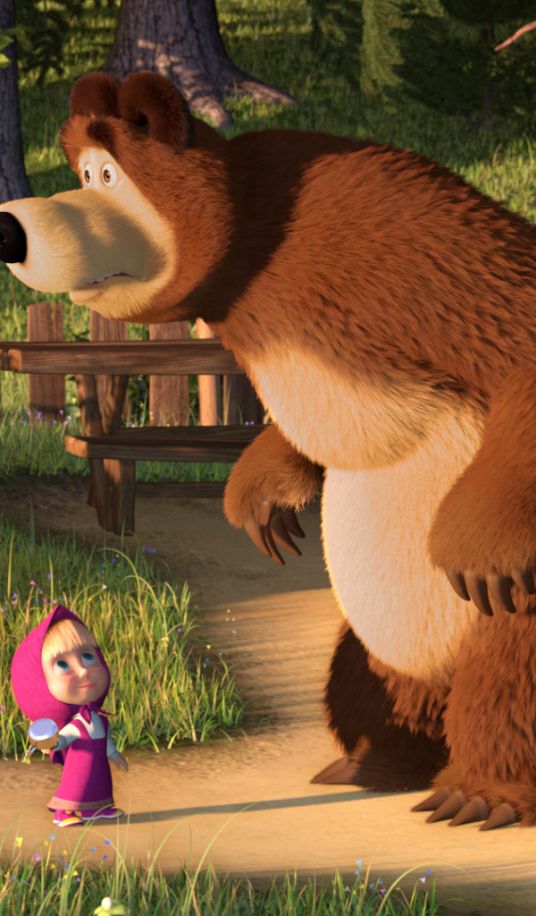 Маша зовет медведя гулять, мультфильм Маша и медведь