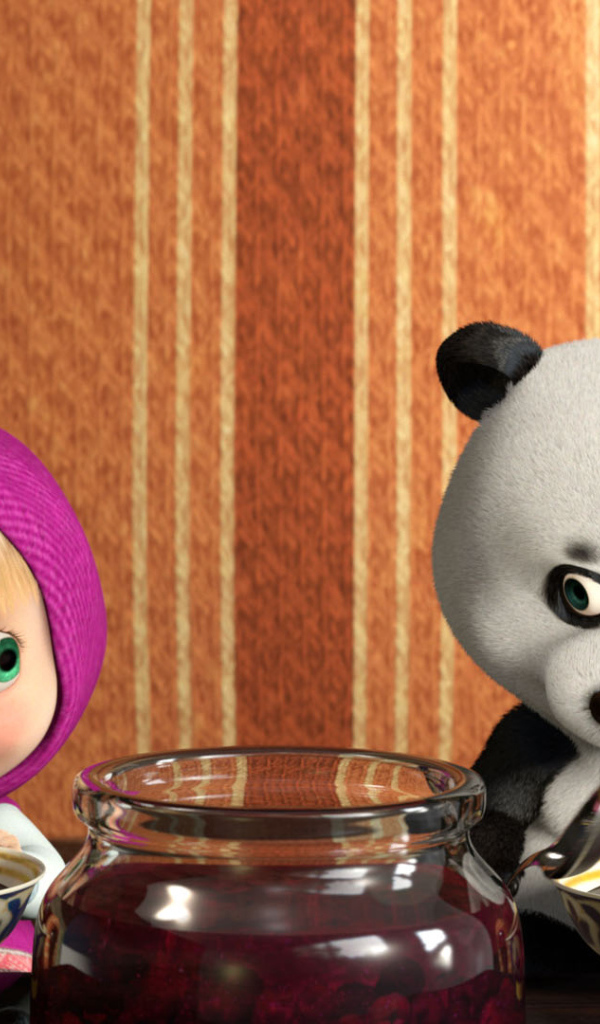 Маша кушает варенье, мультфильм Маша и медведь