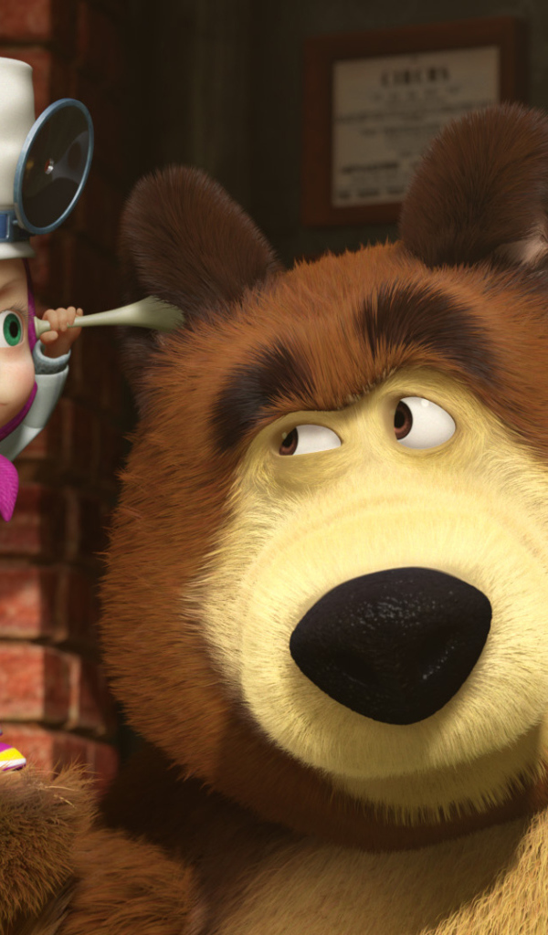 Маша в роли доктора, мультфильм Маша и медведь