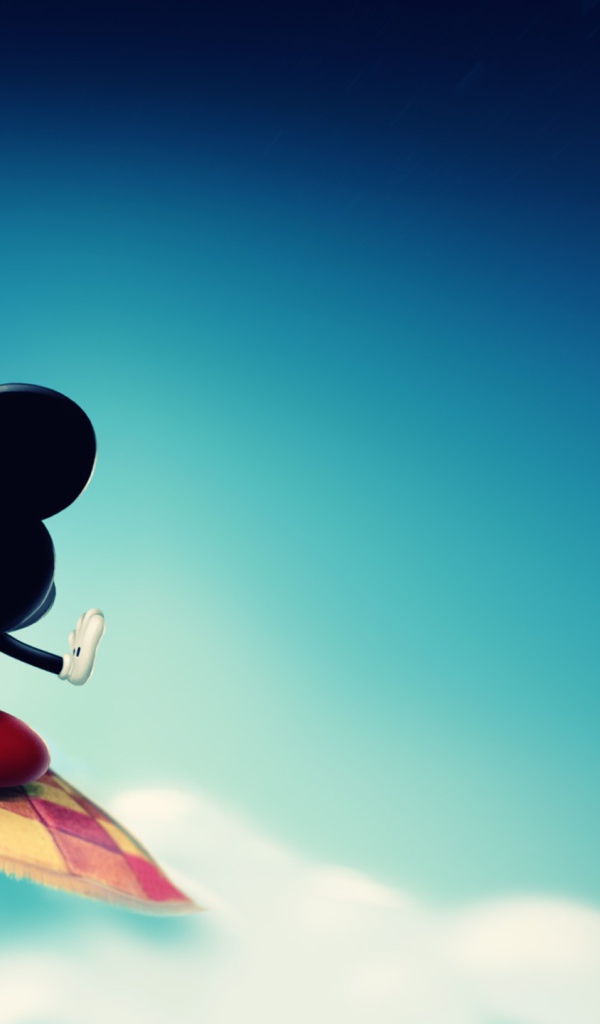 Микки Маус на ковре самолете