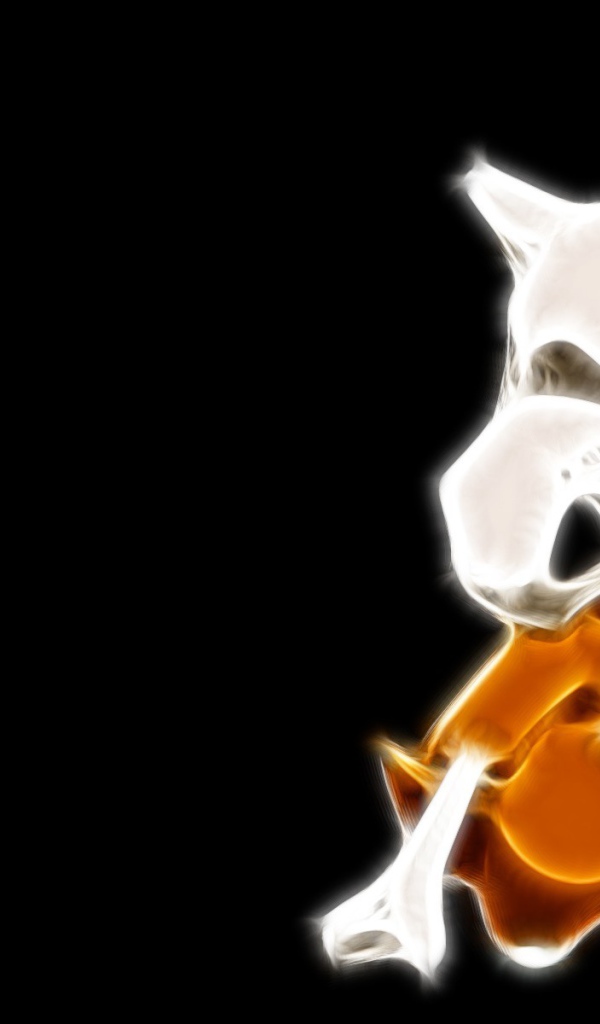 Покемон в маске черепа на черном фоне