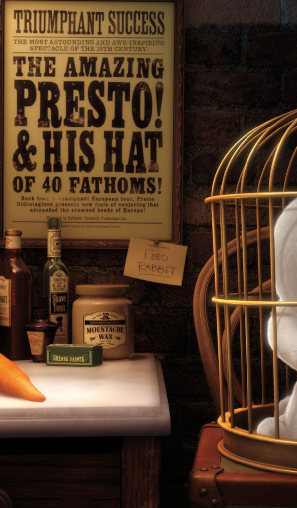 Грустный кролик в клетке, мультфильм