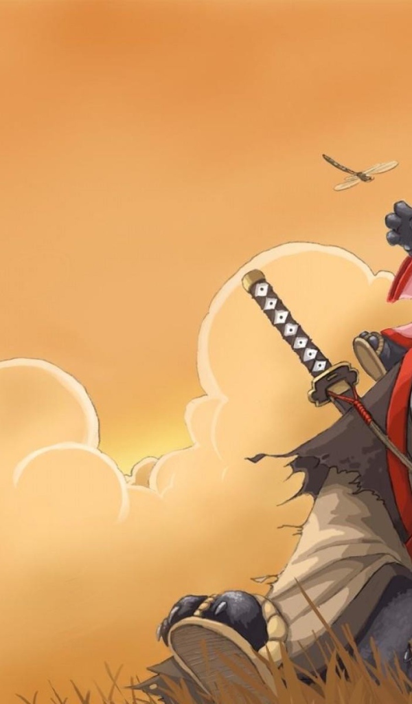 Панда самурай с детенышем, мультфильм Кунг-фу панда