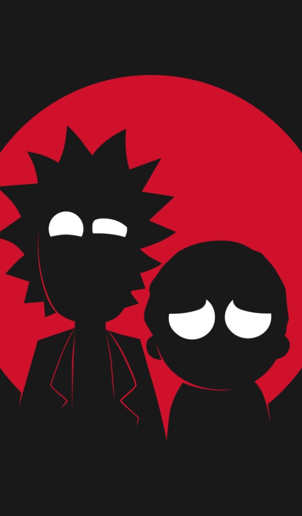 Силуэты героев мультфильма Рик и Морти