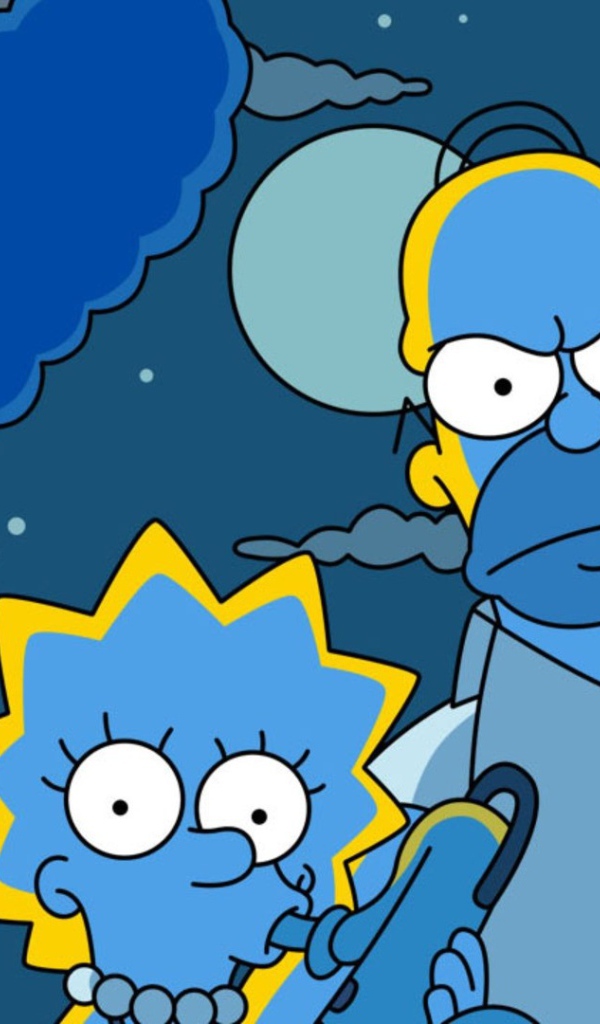 Симпсоны синего цвета