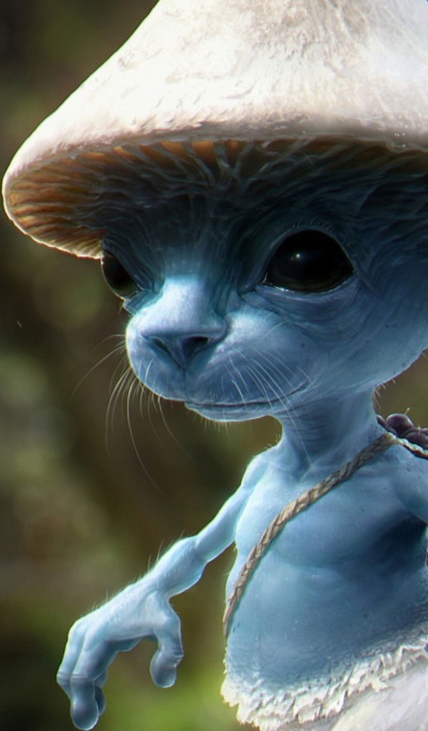 Зверек Смурф в лесу, мультфильм