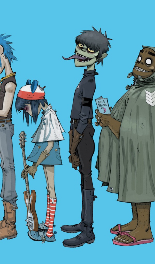 Зомби стоит в очереди, мультфильм