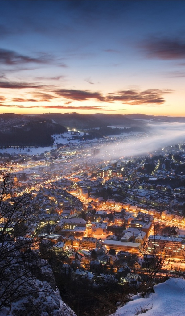 Небольшой город в Германии, зима