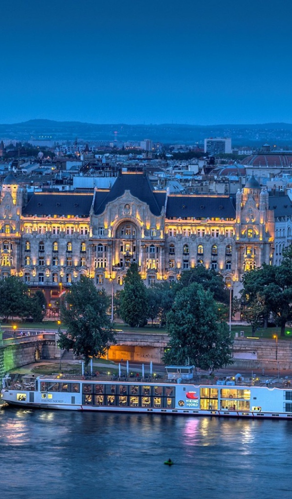 Красивый вечерний Будапешт, Венгрия