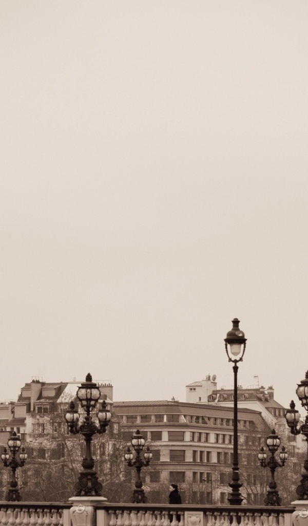Черно белое фото Парижа