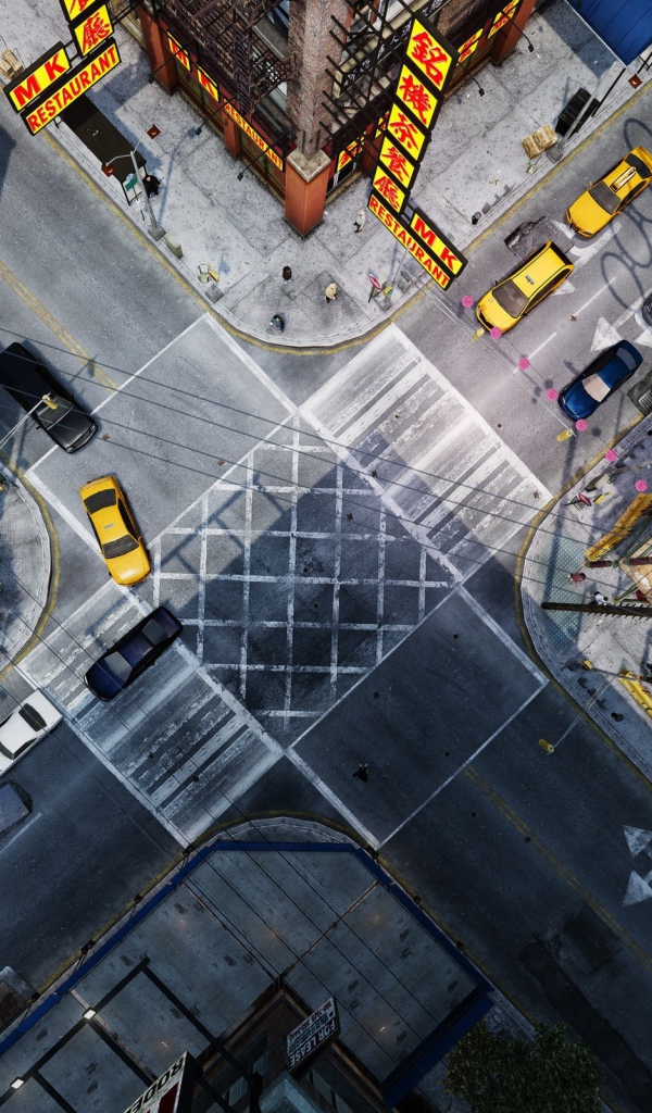 Оживленный перекресток в китайском квартале