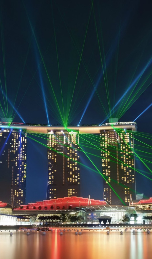 Лазерная иллюминация в Сингапуре