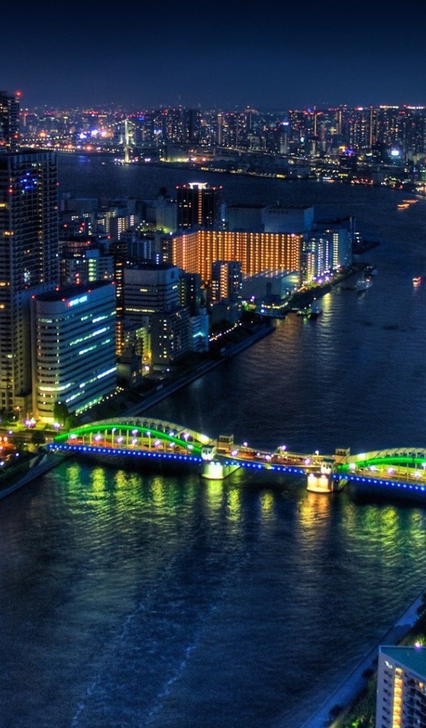 Ночной мост в Токио