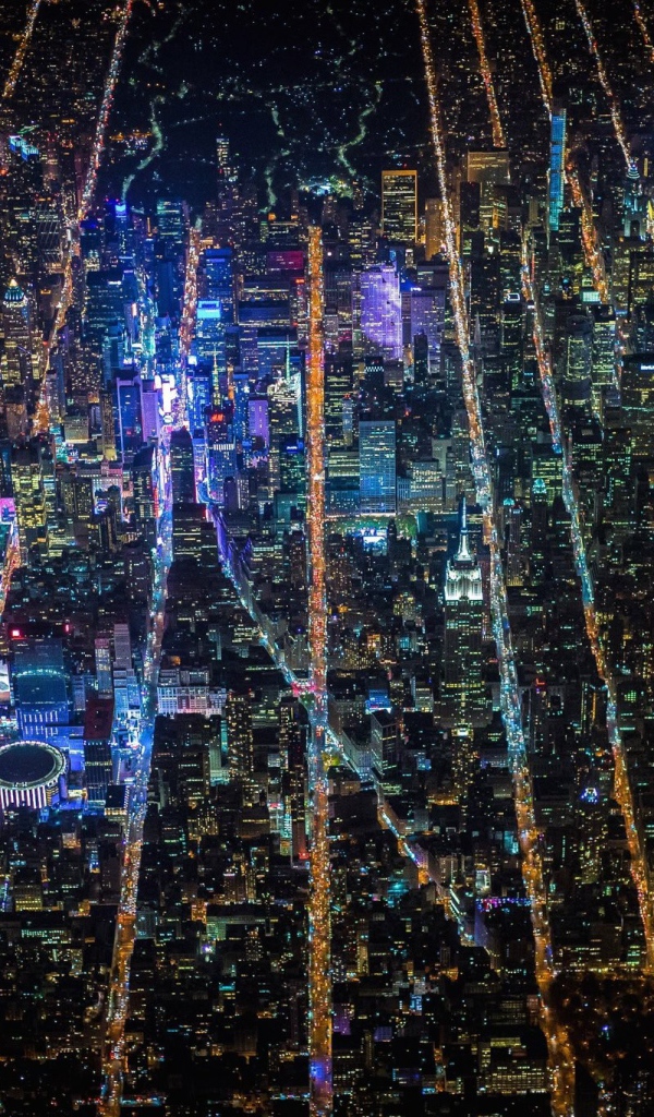 Ночной город с высоты