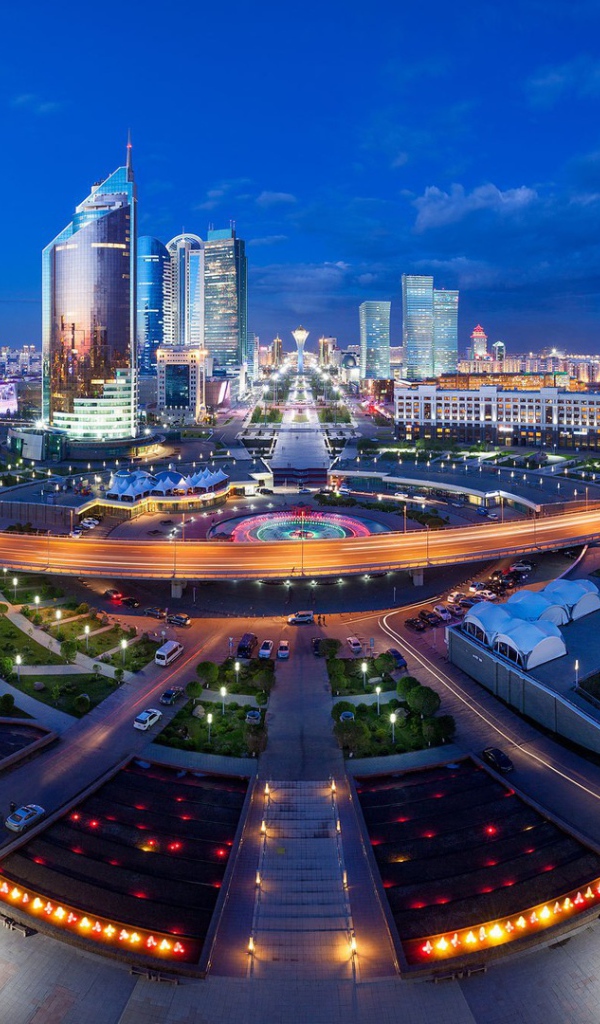 Ночь в городе Астана