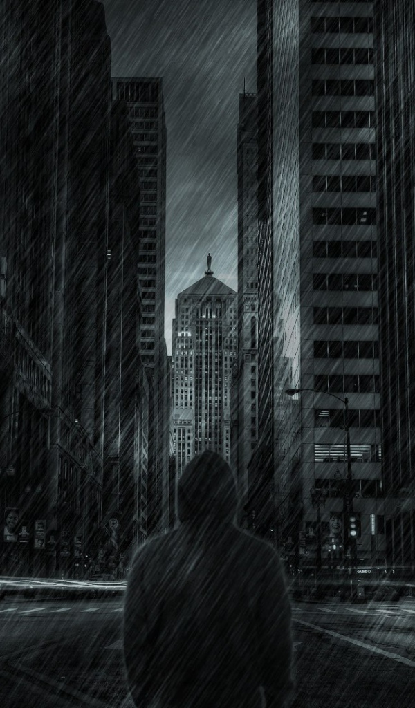 Ночной дождливый город