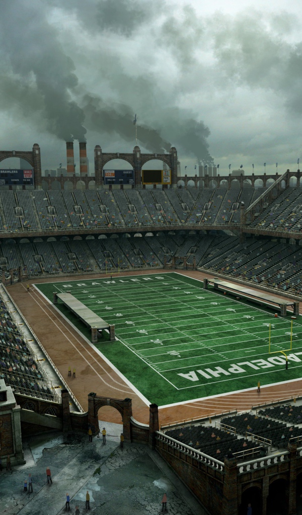 Старый футбольный стадион в Филадельфии
