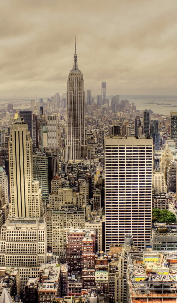 Панорама Нью-Йорка, фото HDR