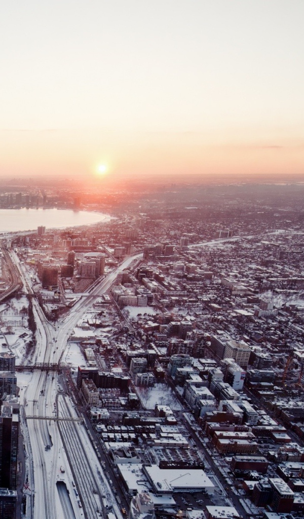 Панорама Торонто на закате