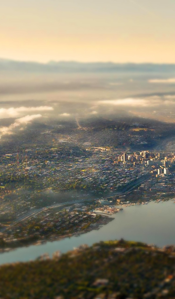 Панорама города Сиэтл с высоты