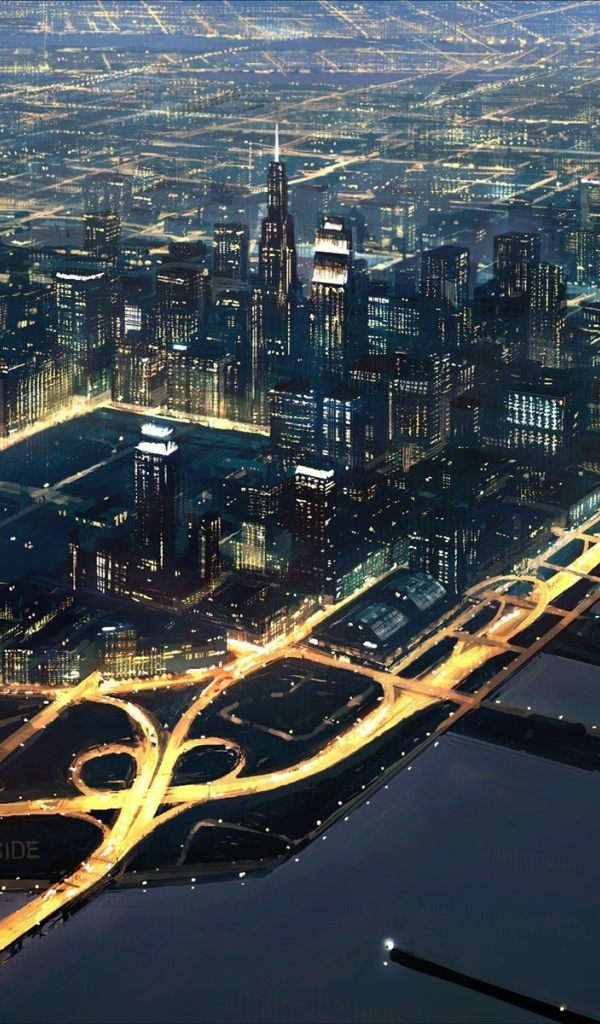 Ровная геометрия улиц в большом городе