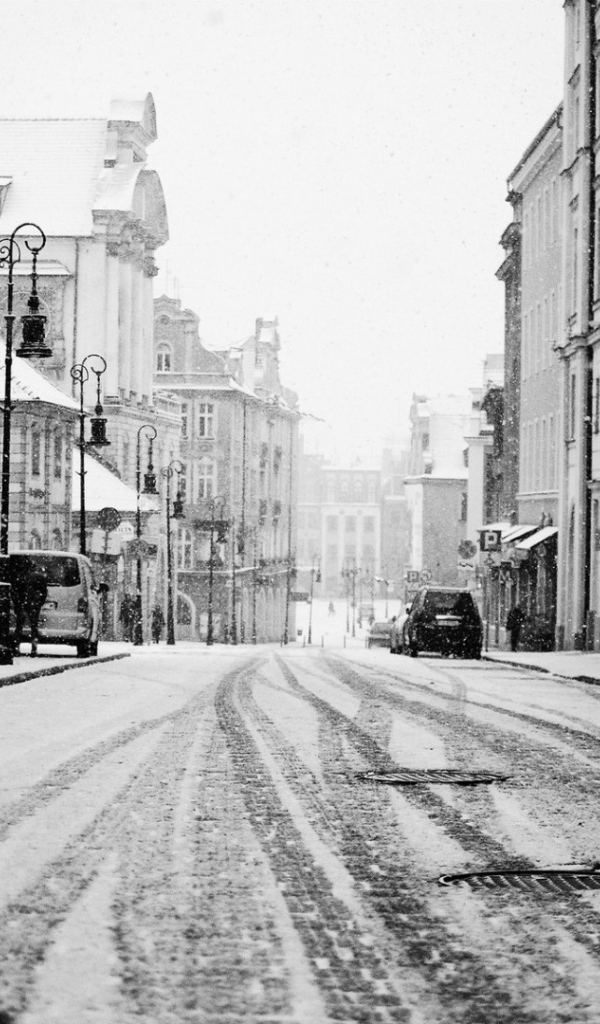 Улица в городе Познань, Польша