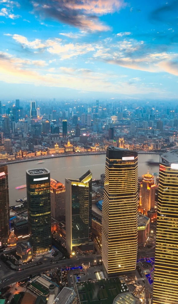 Красивый город Шанхай, Китай