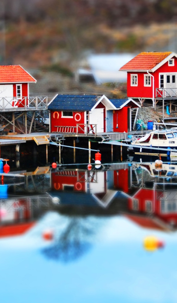 Порт в городке в Швеции