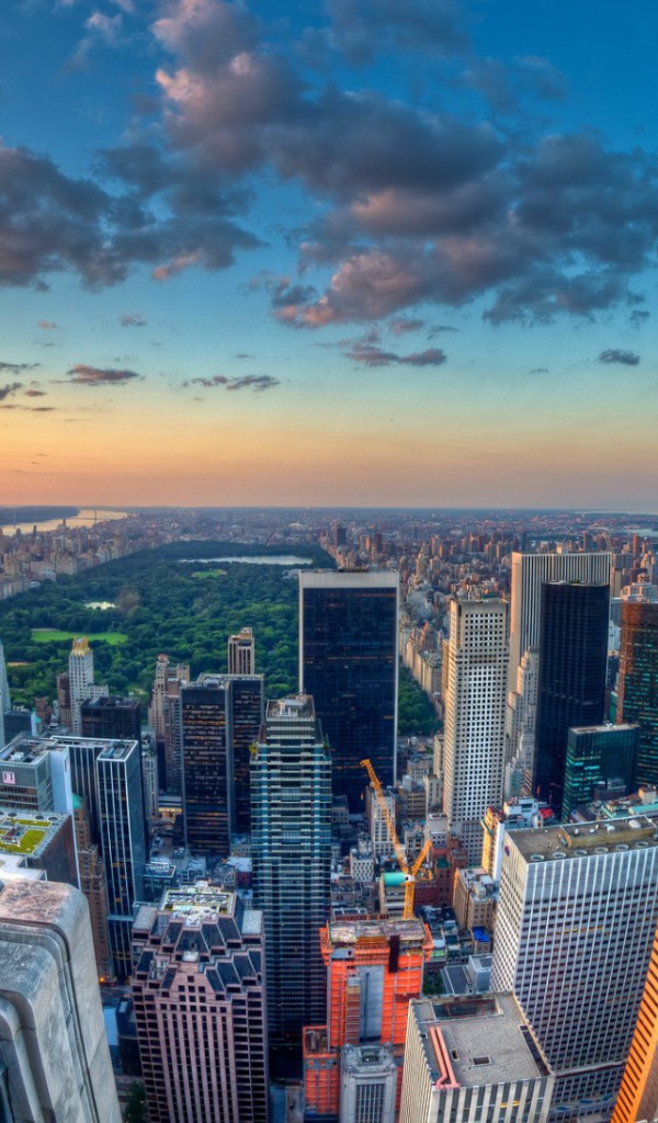 Вид с небоскреба в Нью-Йорке