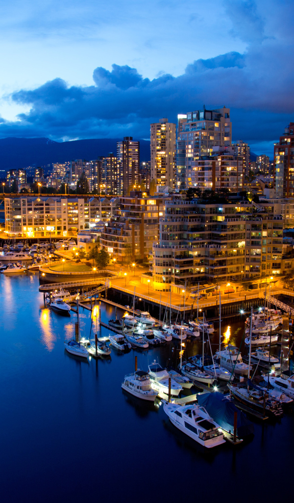 Ночной Ванкувер Канада