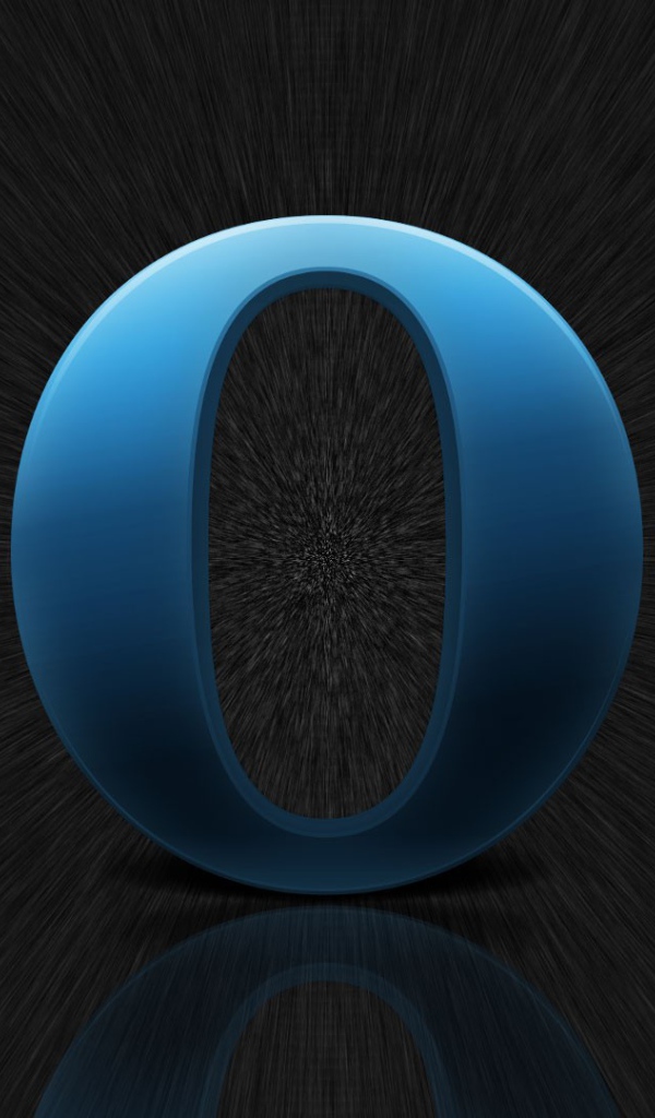 Голубой логотип Оперы на цифровом фоне