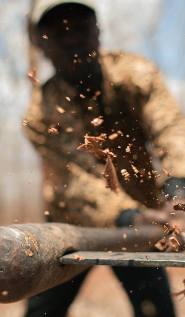 Топор в руках дровосека